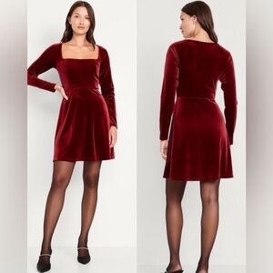 Red velvet dress